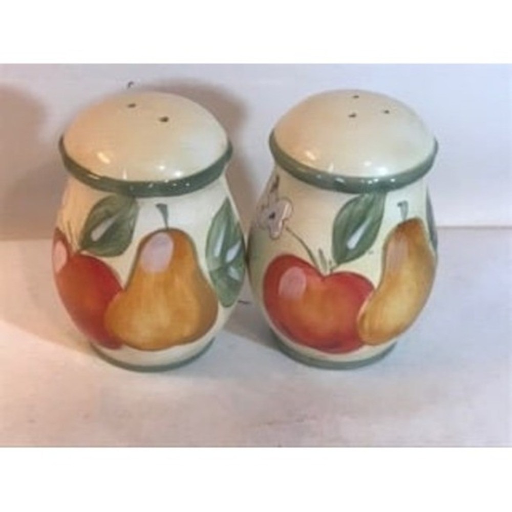 Vintage Gibson Fruit Grove-pears And Apples- Salt And Pepper Set